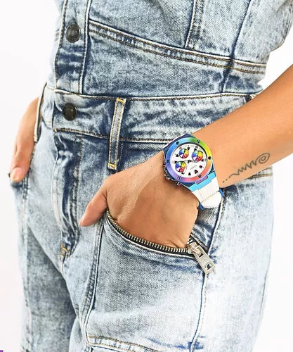 Guess Athena White Dial White Rubber Strap Watch for Women - GW0030L6 Buy Now By Guess