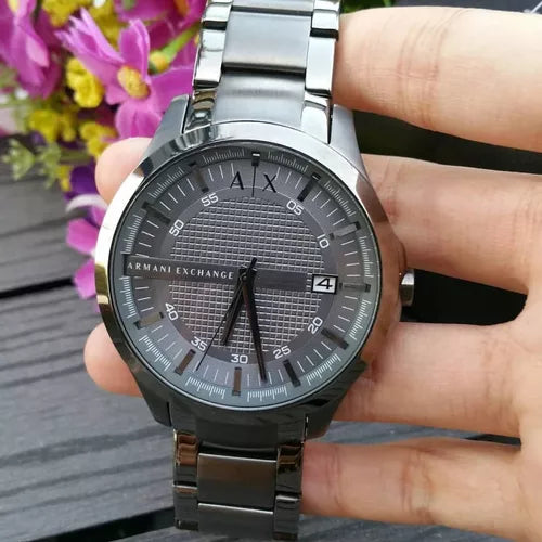 Armani Exchange Hampton Chronograph Grey Dial Grey Steel Strap Watch For Men - AX2135 Buy Now By Armani Exchange