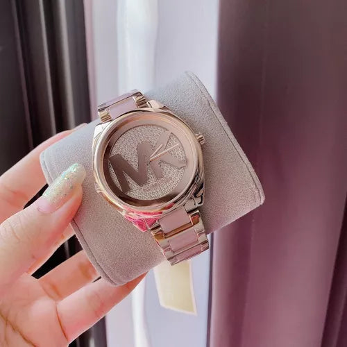 Michael Kors Janelle Three Hand Rose Gold Dial Two Tone Steel Strap Watch For Women - MK7089 Buy Now By Michael Kors