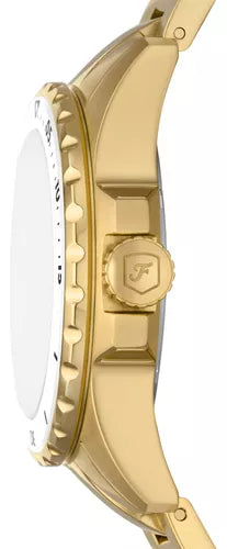 Fossil Blue Dive Three Hand White Dial Gold Steel Strap Watch For Women - ES5350 Buy Now By Fossil