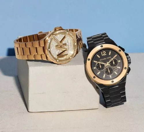 Michael Kors Lennox Chronograph Black Dial Black Steel Strap Watch For Men - MK8941 Buy Now By Michael Kors