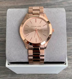 Michael Kors Mini Slim Runway Chronograph Quartz Rose Gold Dial Rose Gold Steel Strap Watch For Women - MK3205 Buy Now By Michael Kors