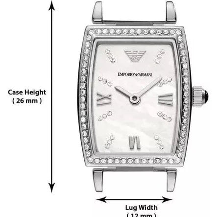 Emporio Armani Gianni T-Bar Quartz White Dial Silver Steel Strap Watch For Women - AR11405 Buy Now By Emporio Armani