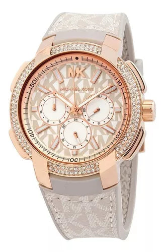 Michael Kors Sidney Chronograph White Dial Beige Leather Strap Watch For Women - MK6949 Buy Now By Michael Kors