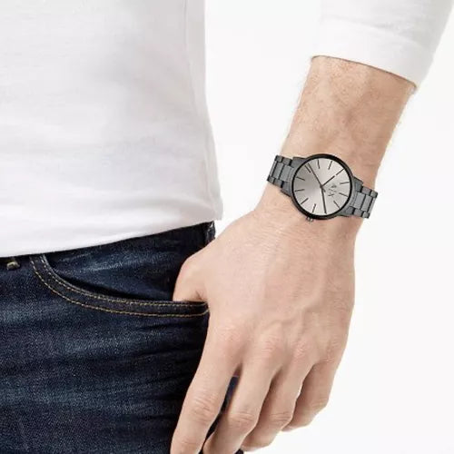 Armani Exchange Cayde Analog Grey Dial Grey Steel Strap Watch For Men - AX2722 Buy Now By Armani Exchange
