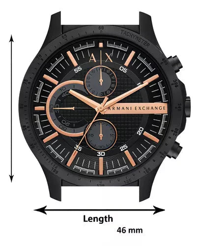 Armani Exchange Chronograph Black Dial Black Steel Strap Watch For Men - AX2429 Buy Now By Armani Exchange