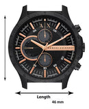Armani Exchange Chronograph Black Dial Black Steel Strap Watch For Men - AX2429 Buy Now By Armani Exchange