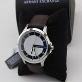 Armani Exchange Hampton Chronograph White Dial Brown Leather Strap Watch For Men - AX2187 Buy Now By Armani Exchange