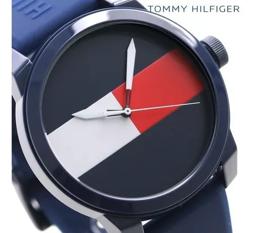 Tommy Hilfiger Denim Quartz Blue Dial Blue Rubber Strap Watch for Men - 1791322 Buy Now By Tommy Hilfiger