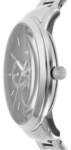 Fossil Neutra Minimalist Moonphase Blue Dial Silver Steel Strap Watch for Men - FS5907 Buy Now By Fossil