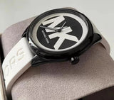 Michael Kors Janelle Three Hand Black Dial White Rubber Strap Watch For Women - MK7137 Buy Now By Michael Kors