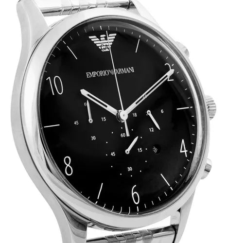 Emporio Armani Beta Chronograph Black Dial Steel Strap Watch For Men - AR1863 Buy Now By Emporio Armani