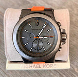 Michael Kors Dylan Chronograph Grey Dial Orange Rubber Strap Watch for Men - MK8296 Buy Now By Michael Kors