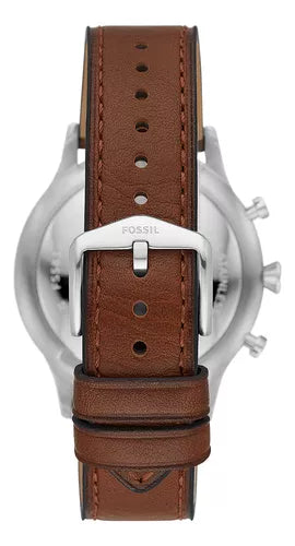Fossil Retro Pilot Chronograph Blue Dial Brown Leather Strap Watch for Men - FS5832 Buy Now By Fossil