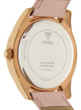 Guess Wonderlust Beige Dial Pink Leather Strap Watch for Women - W1065L1 Buy Now By Guess