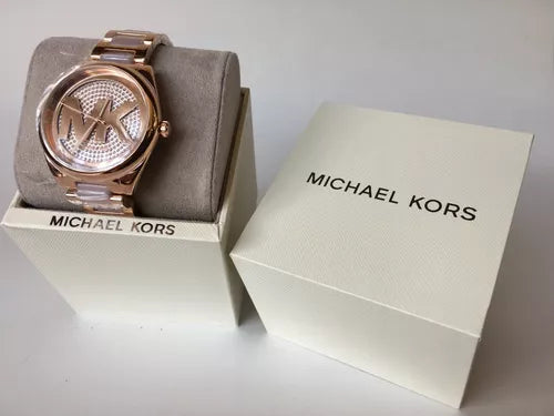 Michael Kors Janelle Three Hand Rose Gold Dial Two Tone Steel Strap Watch For Women - MK7089 Buy Now By Michael Kors