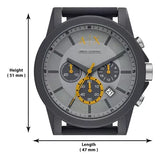 Armani Exchange Outerbanks Chronograph Grey Dial Grey Silicone Strap Watch For Men - AX7123 Buy Now By Armani Exchange