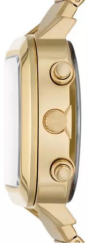 Fossil Retro Analog-Digital Gold Dial Gold Steel Strap Watch for Men - FS5889 Buy Now By Fossil