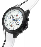 Tommy Hilfiger Aiden Chronograph White Dial White Rubber Strap Watch For Men - 1791862 Buy Now By Tommy Hilfiger