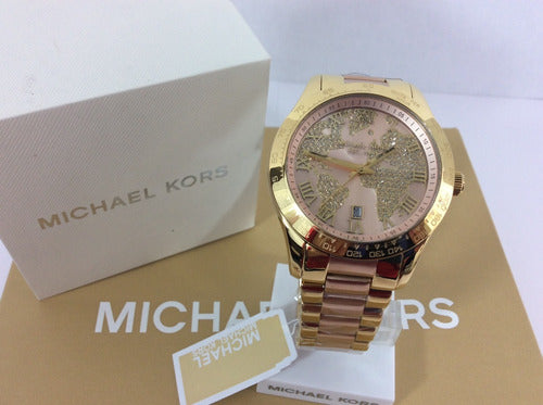 Michael Kors Layton Rose Gold Dial Gold Stainless Steel Strap Watch for Women - MK6476 Buy Now By Michael Kors
