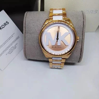 Michael Kors Janelle Three Hand Rose Gold Dial Two Tone Steel Strap Watch For Women - MK7134 Buy Now By Michael Kors