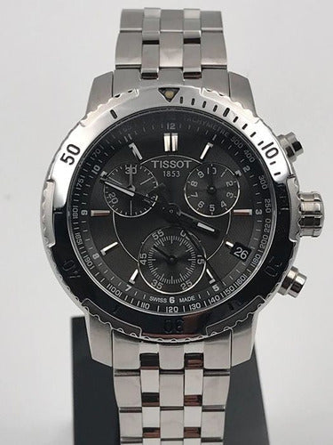 Tissot PRS 200 Grey Dial Chronograph Grey Dial Silver Steel Strap Watch For Men - T067.417.11.051.00 Buy Now By Tissot