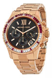 Michael Kors Everest Chronograph Black Dial Rose Gold Steel Strap Watch for Women - MK6972 Buy Now By Michael Kors