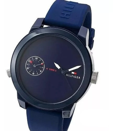 Tommy Hilfiger Denim Quartz Blue Dial Blue Rubber Strap Watch for Men - 1791325 Buy Now By Tommy Hilfiger