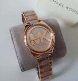 Michael Kors Janelle Three Hand Rose Gold Dial Two Tone Steel Strap Watch For Women - MK7089 Buy Now By Michael Kors