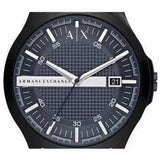 Armani Exchange Hampton Quartz Blue Dial Black Leather Strap Watch for Men - AX2411 Buy Now By Armani Exchange
