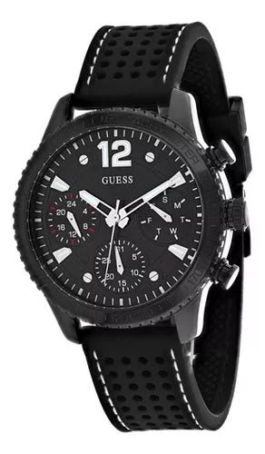 Guess Marina Chronograph Black Dial Black Rubber Strap Watch for Women - W1025L3 Buy Now By Guess