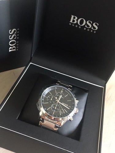 Hugo Boss Grand Prix Black Dial Silver Steel Strap Watch for Men - 1513477 Buy Now By Hugo Boss