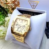 Guess Phoenix Multi Function Gold Dial Gold Steel Strap Watch for Men - GW0456G2 Buy Now By Guess