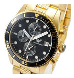Emporio Armani Chronograph Black Dial Gold Steel Strap Watch For Men - AR5857 Buy Now By Emporio Armani
