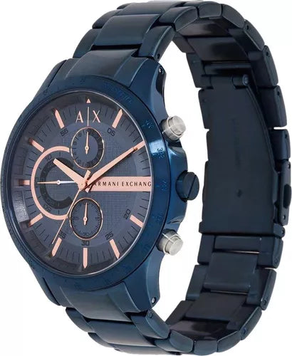 Armani Exchange Hampton Chronograph Blue Dial Blue Steel Strap Watch For Men - AX2430 Buy Now By Armani Exchange