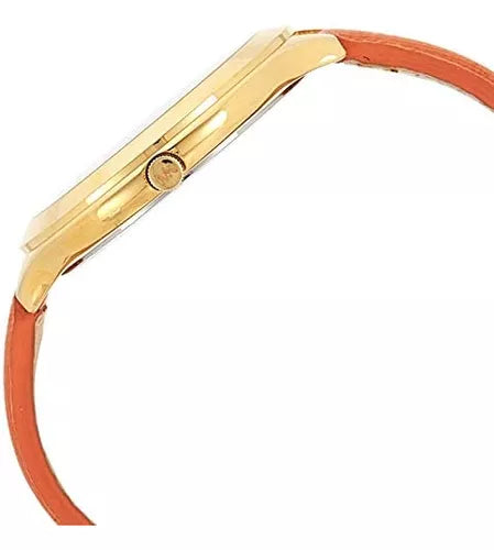 Michael Kors Runway Quartz Gold Dial Orange Leather Strap Watch For Women - MK2275 Buy Now By Michael Kors