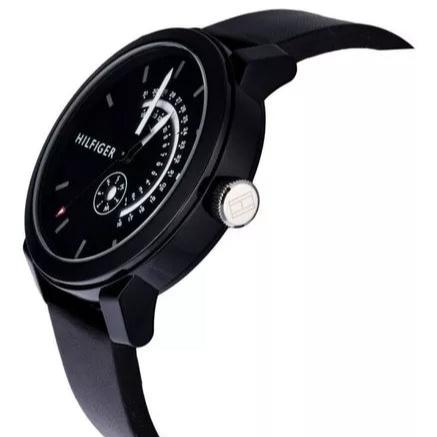 Tommy Hilfiger Denim Quartz Black Dial Black Leather Strap Watch for Men - 1791479 Buy Now By Tommy Hilfiger