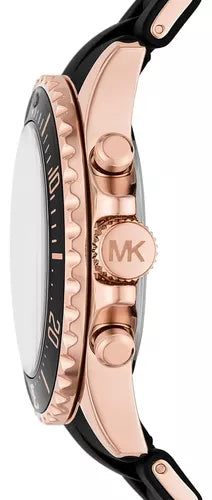 Michael Kors Everest Chronograph Black Dial Black Silicone Strap Watch For Men - MK9055 Buy Now By Michael Kors