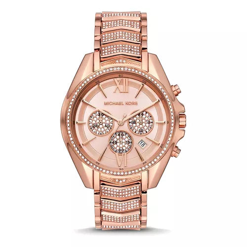 Michael Kors Whitney Chronograph Rose Gold Dial Rose Gold Steel Strap Watch For Women - MK6730 Buy Now By Michael Kors