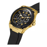 Guess Legacy Black Dial Black Rubber Strap Watch for Men - W1049G5 Buy Now By Guess