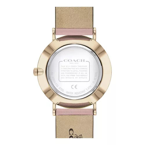 Coach Perry Rose Gold Dial Pink Leather Strap Watch for Women - 14503332-C Buy Now By Coach