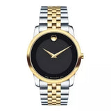 Movado Museum Classic Black Dial Two Tone Steel Strap Watch For Men - 606899 Buy Now By Movado