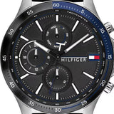Tommy Hilfiger Bank Quartz Black Dial Black Rubber Strap Watch for Men - 1791724 Buy Now By Tommy Hilfiger