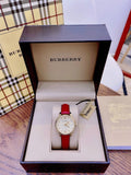 Burberry The Classic Gold Dial Red Leather Strap Watch for Women - BU10102 Buy Now By Burberry