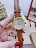 Burberry The Classic Champagne Gold Dial Brown Leather Strap Watch for Women - BU10101 Buy Now By Burberry