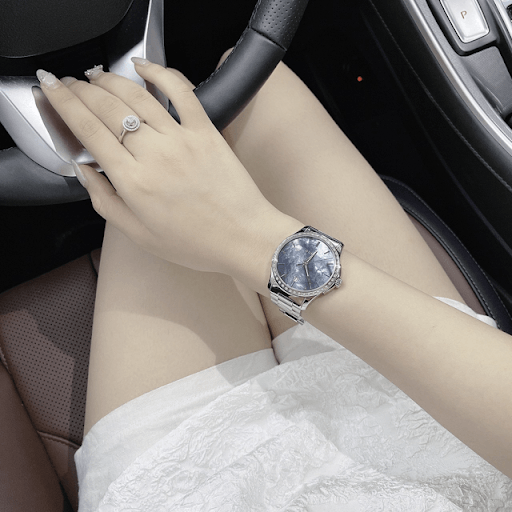 Gucci G Timeless Diamonds Mother of Pearl Blue Dial Silver Steel Strap Unisex Watch - YA126458 Buy Now By Gucci