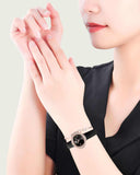 Swarovski Crystal Flower Black Dial Black Leather Strap Watch for Women - 5552421 Buy Now By Swarovski