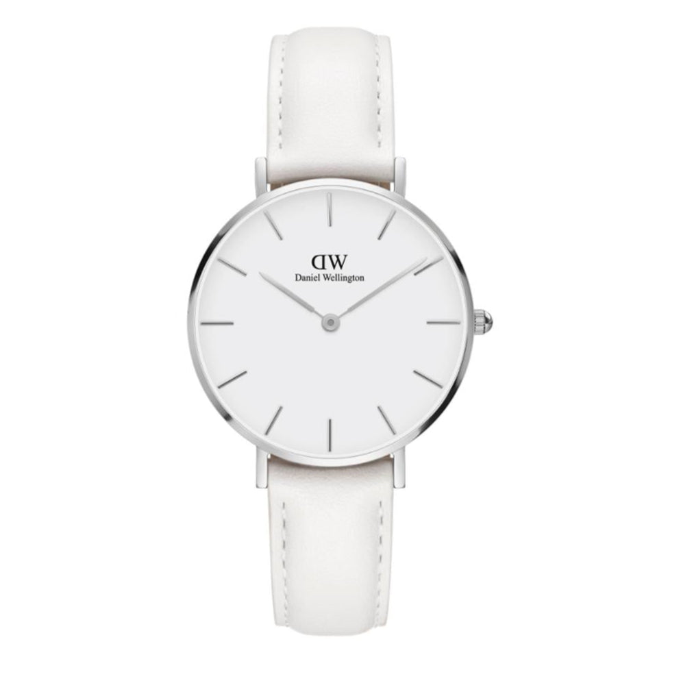 Daniel Wellington Petite Bondi White Dial White Leather Strap Watch For Women - DW00100190 Buy Now By Daniel Wellington