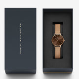 Daniel Wellington Petite Amber Brown Dial Rose Gold Mesh Strap Watch for Women - DW00100478 Buy Now By Daniel Wellington