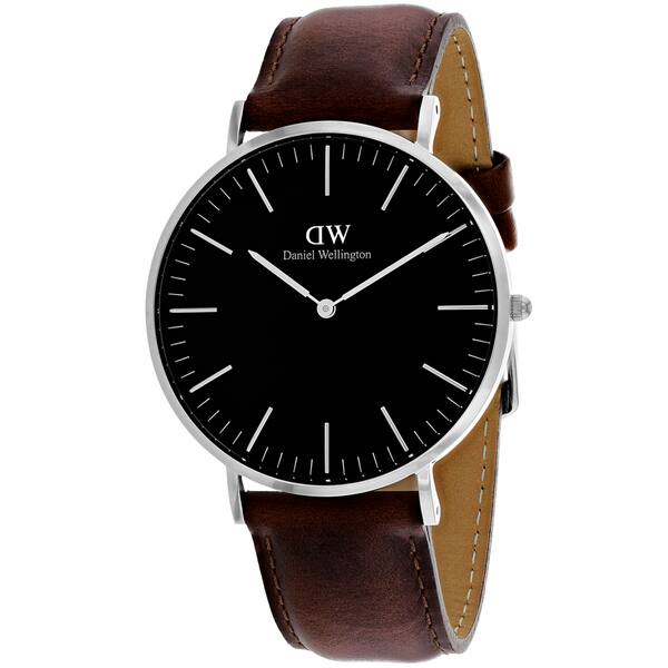 Daniel Wellington Classic St Mawes Black Dial Brown Leather Strap Watch For Men - DW00100130 Buy Now By Daniel Wellington